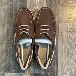 Ryka Chocolate and Beige Boat Shoes